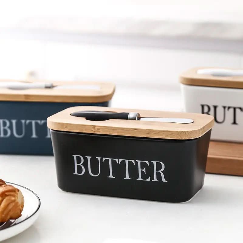Keramik-Butterdose und Bambusdeckel – Praktikabilität und Eleganz in Ihrer Küche – Morada Serena