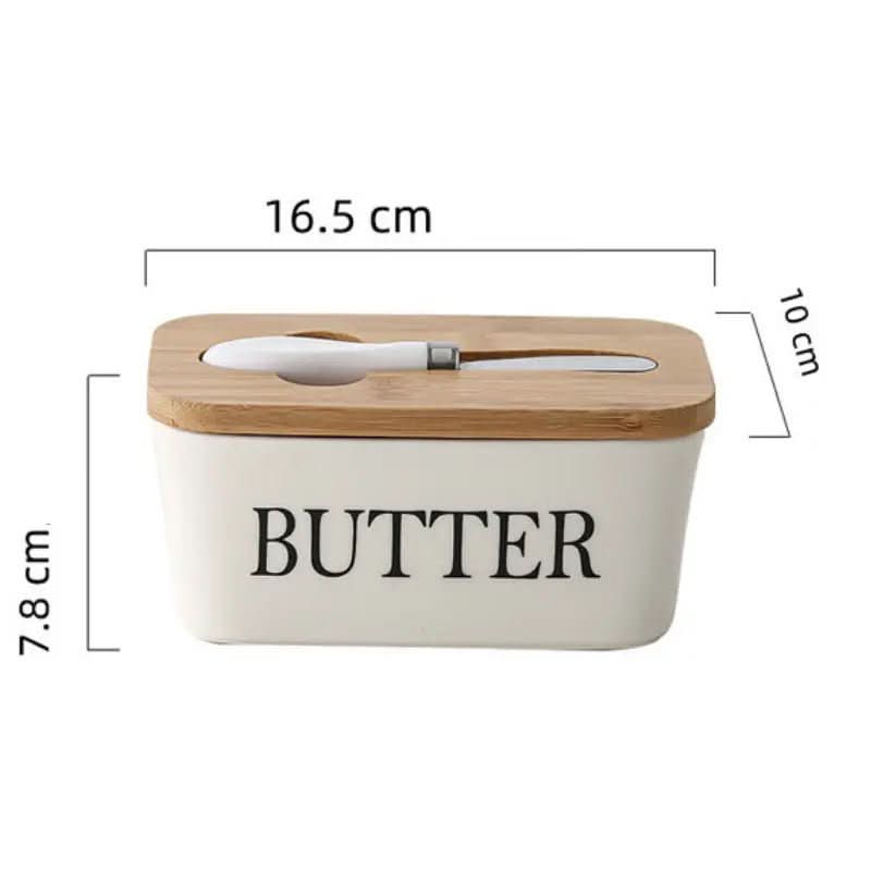 Keramik-Butterdose und Bambusdeckel – Praktikabilität und Eleganz in Ihrer Küche – Morada Serena