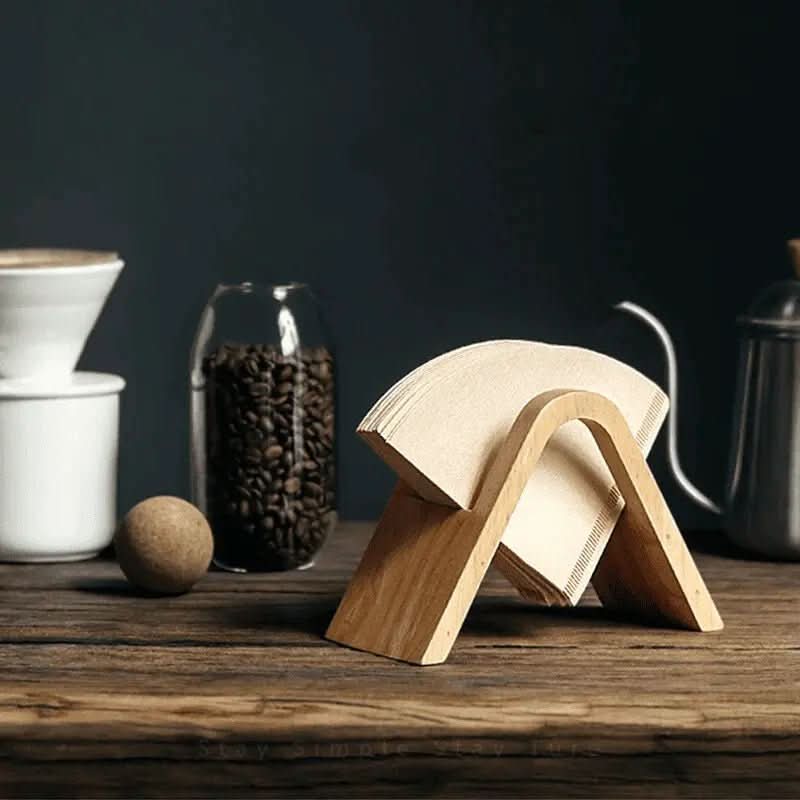 Kaffeefilterhalter aus Holz, Papierfilterhalter | Organisieren Sie Ihren Kaffee mit Stil und Praktikabilität – Morada Serena