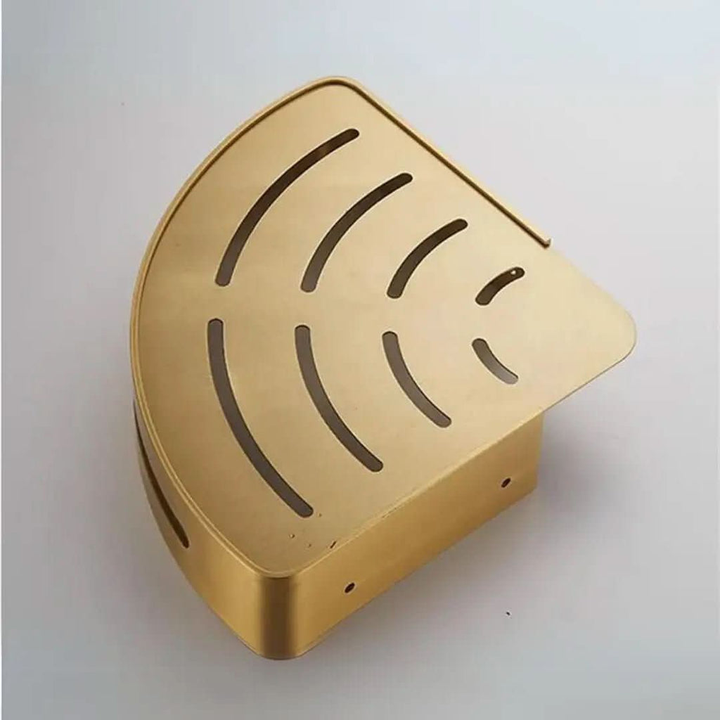 Goldenes Badezimmer-Eckregal – Organisation und Eleganz – Morada Serena