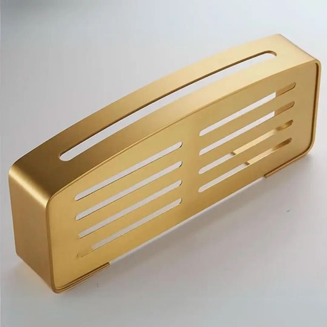 Goldenes Badezimmer-Eckregal – Organisation und Eleganz – Morada Serena