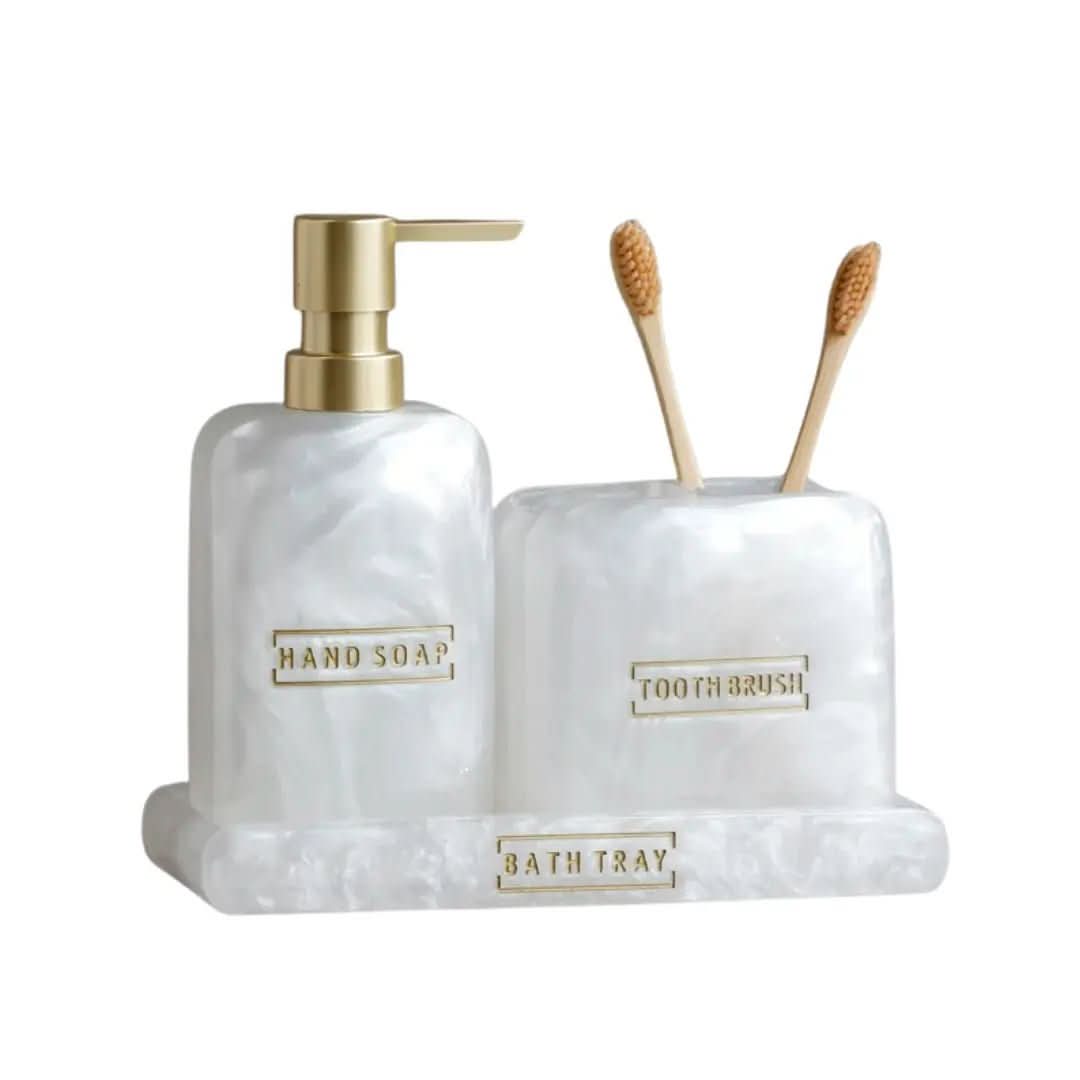 Seifenschalen-Set für Badezimmer, WC, Badezimmer-Set, 3-teilig – Organisieren Sie Ihr Badezimmer mit Stil – Morada Serena