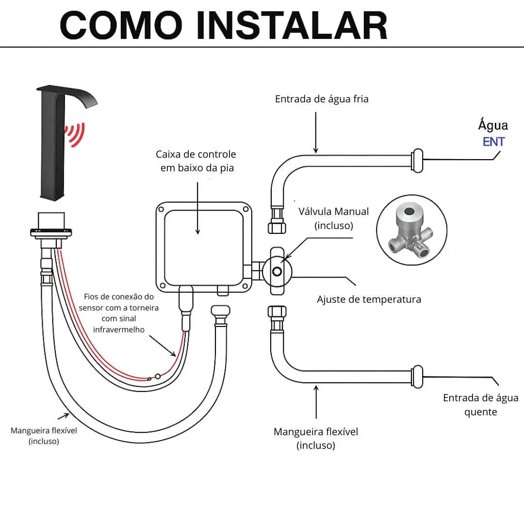 Badezimmerarmatur mit elektrischem Sensor – Orion – Morada Serena