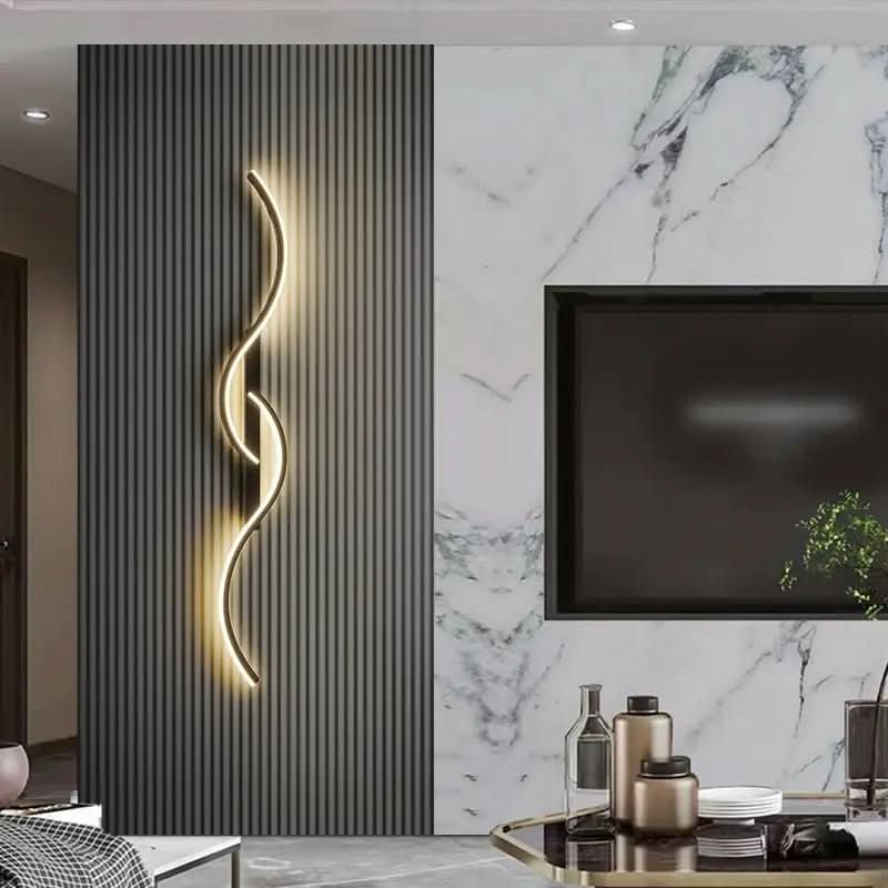 Arandela Onda Dupla de Parede Interna - Ilumine Seu Espaço com Elegância e Estilo - Minha loja