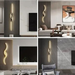 Arandela Onda Dupla de Parede Interna - Ilumine Seu Espaço com Elegância e Estilo - Minha loja