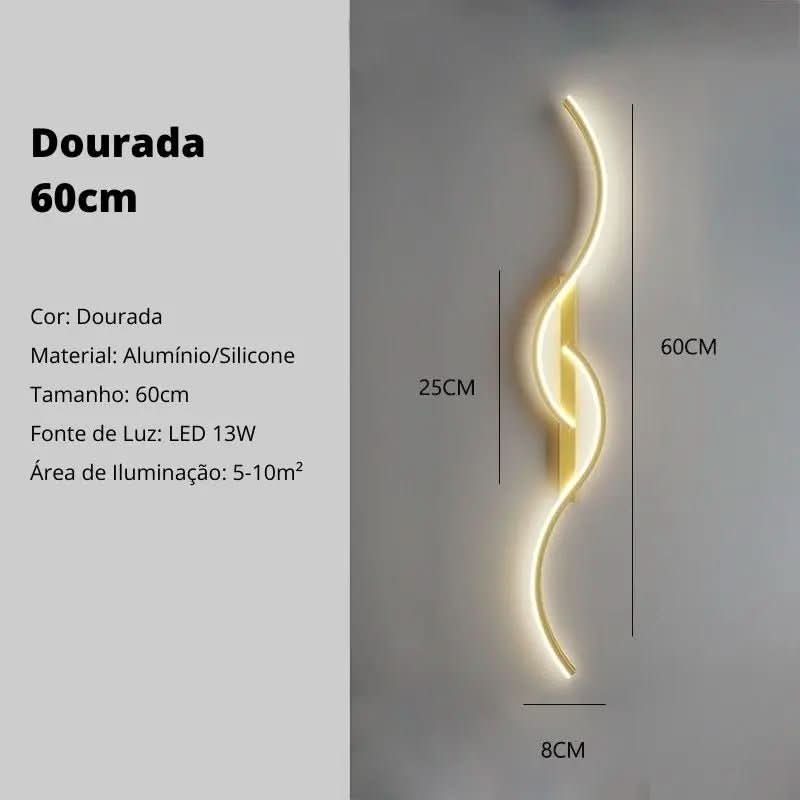Arandela Onda Dupla de Parede Interna - Ilumine Seu Espaço com Elegância e Estilo - Minha loja