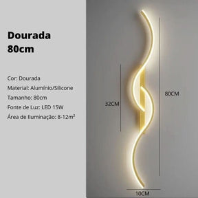 Arandela Onda Dupla de Parede Interna - Ilumine Seu Espaço com Elegância e Estilo - Minha loja