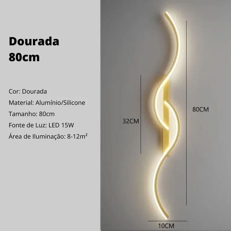 Arandela Onda Dupla de Parede Interna - Ilumine Seu Espaço com Elegância e Estilo - Minha loja