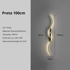 Arandela Onda Dupla de Parede Interna - Ilumine Seu Espaço com Elegância e Estilo - Minha loja