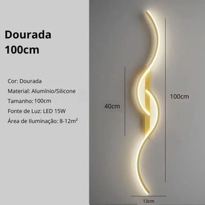 Arandela Onda Dupla de Parede Interna - Ilumine Seu Espaço com Elegância e Estilo - Minha loja