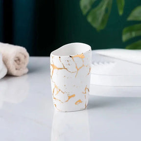 Acessórios Marmorizados Nórdicos para Banheiro - 03 Cores Elegantes para Sua Decoração - Minha loja
