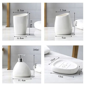 Kit de Acessórios Banheiro Sofisticado 5 Peças - Elegância e Funcionalidade para Seu Banheiro - Minha loja