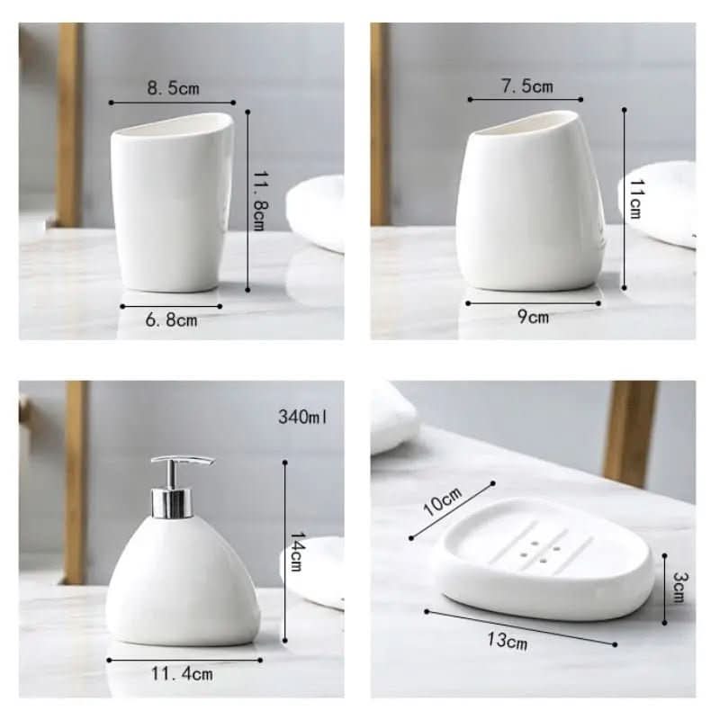 Kit de Acessórios Banheiro Sofisticado 5 Peças - Elegância e Funcionalidade para Seu Banheiro - Minha loja