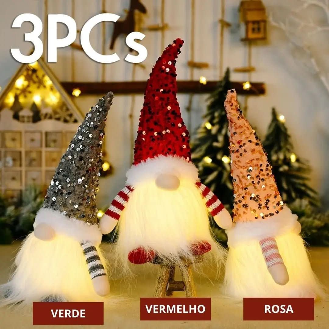 Decoração Natalina Elfos Luminosos Natal Decoração - Minha loja