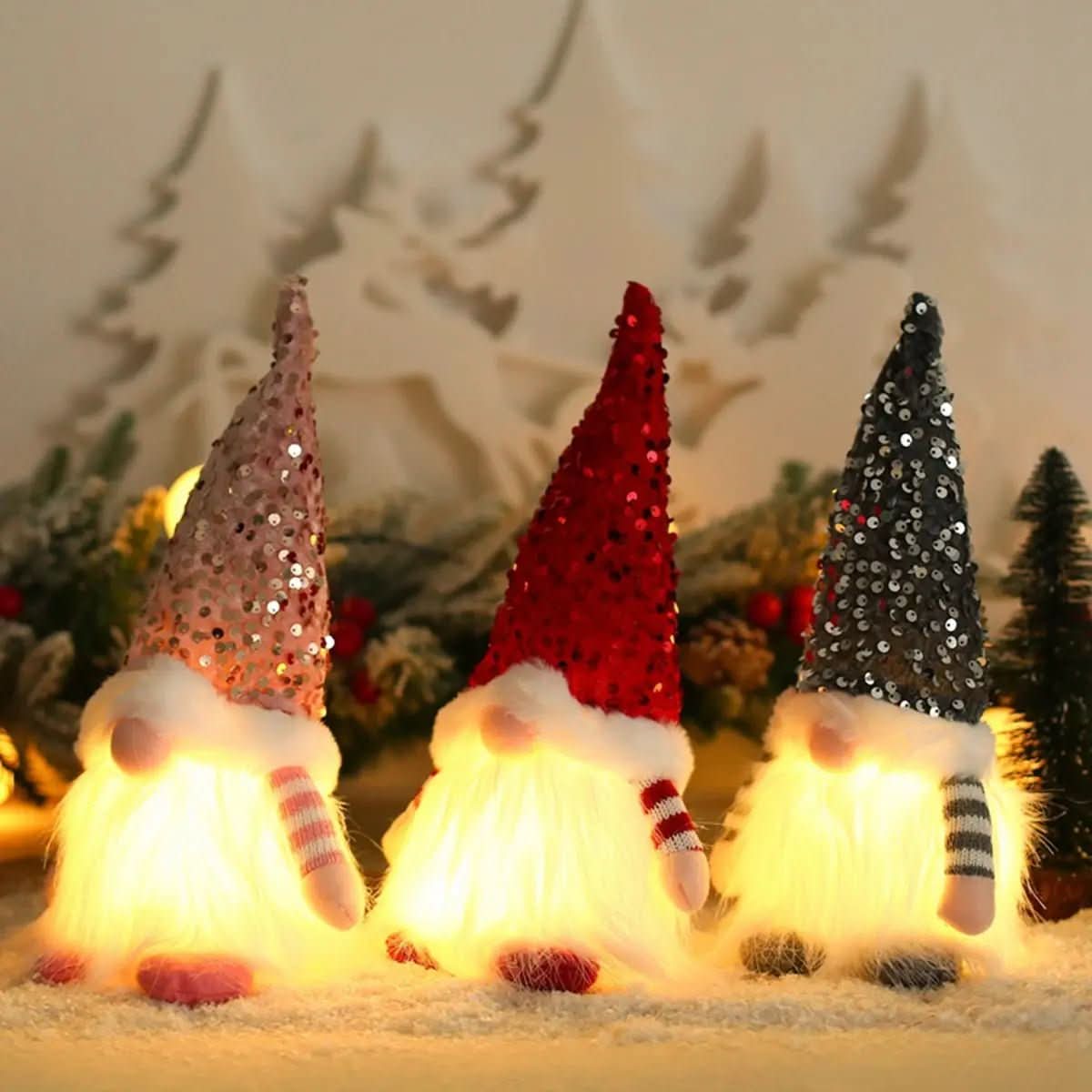 Decoração Natalina Elfos Luminosos Natal Decoração - Minha loja