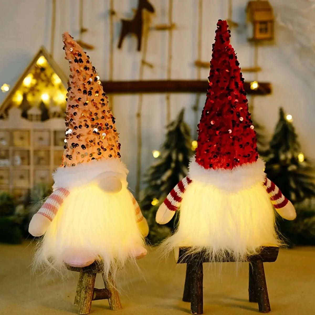 Decoração Natalina Elfos Luminosos Natal Decoração - Minha loja