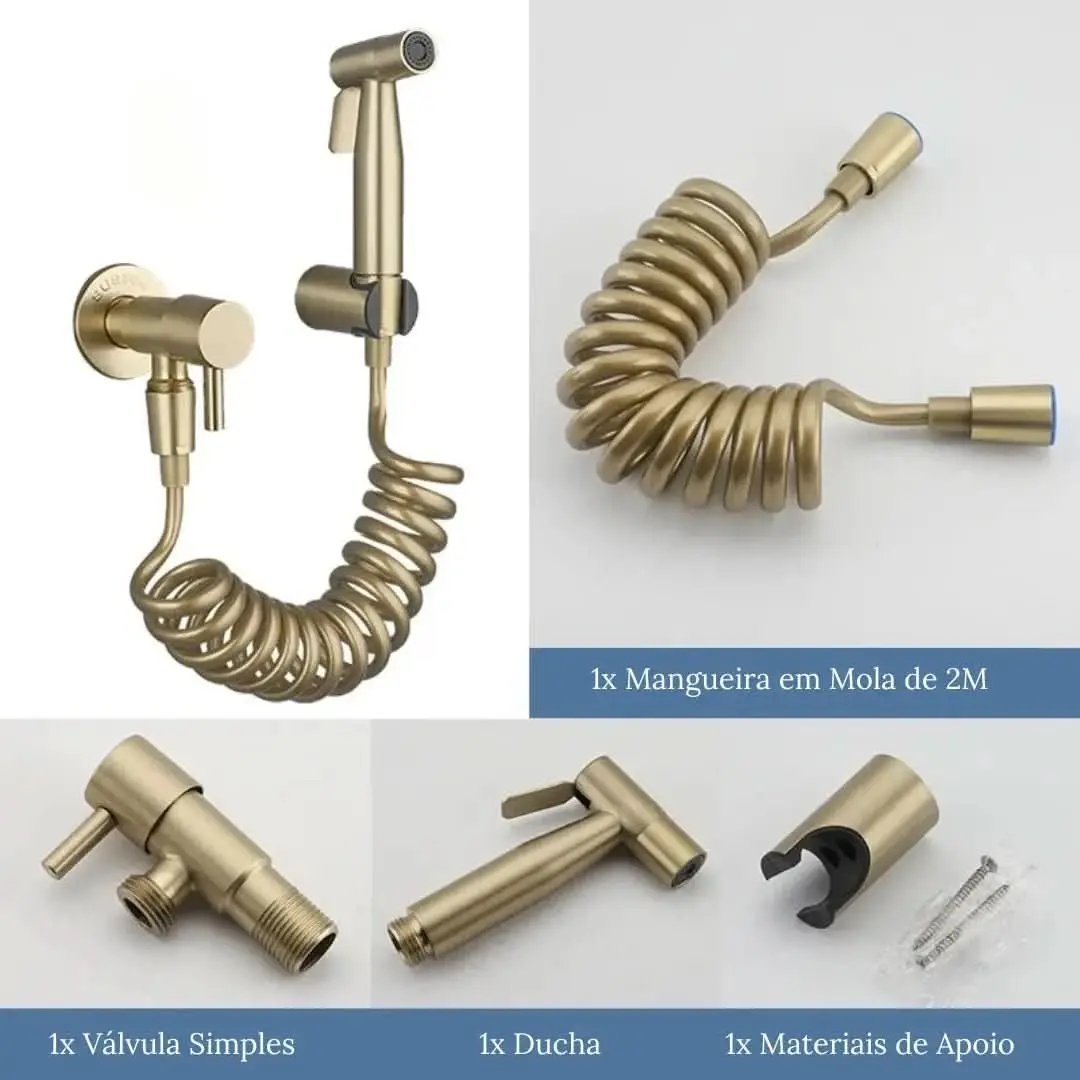 Luxuriöse goldene Hygienedusche für das Badezimmer – Eleganz und Komfort für Ihr Badezimmer – Mein Shop