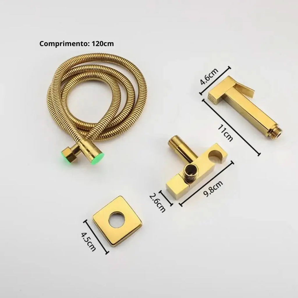 Hygienische Dusche für goldenes Badezimmer – Raffinesse und Funktionalität – Mein Shop