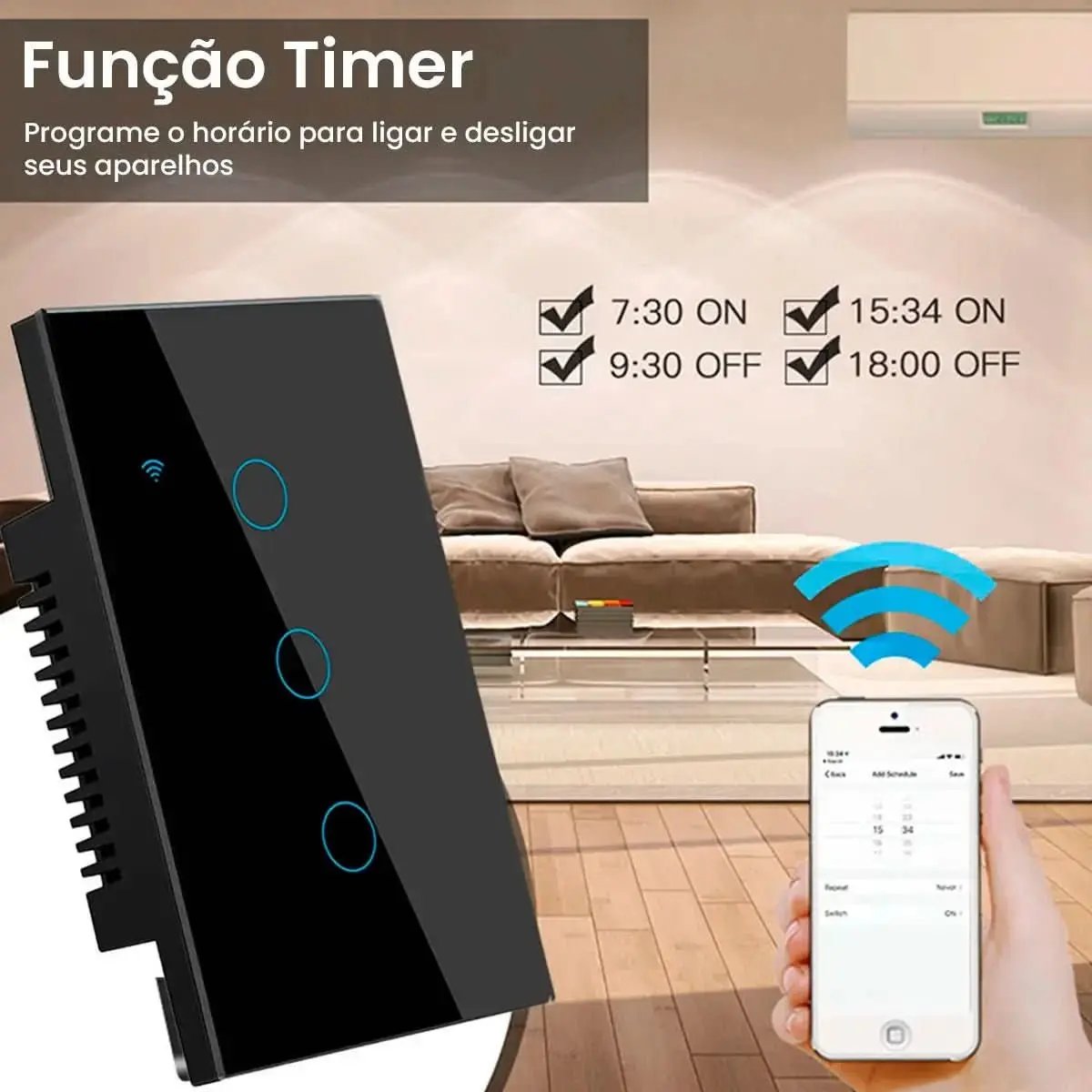 Interruptor Touch Inteligente Wifi - Minha loja