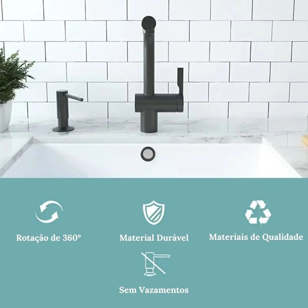 Dosador Para Pia Aço Escovado - Minha loja
