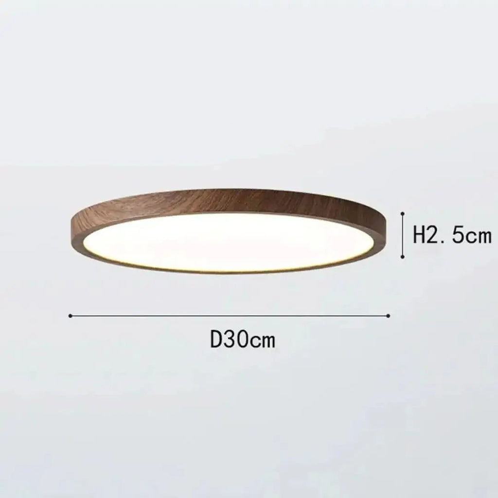 Plafon Led Sobrepor Redondo Wooden - Minha loja