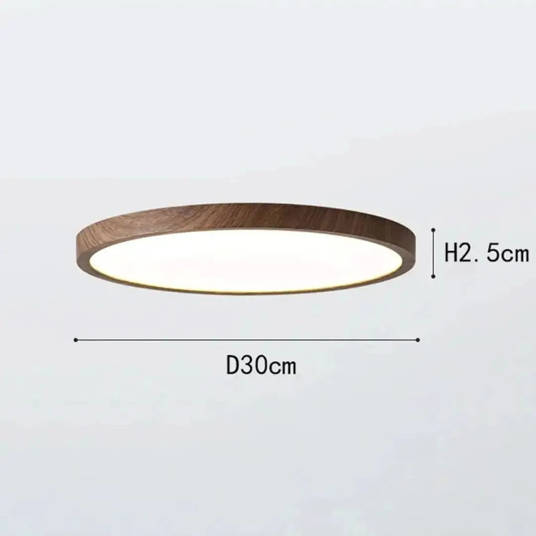 Plafon Led Sobrepor Redondo Wooden - Minha loja