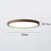 Plafon Led Sobrepor Redondo Wooden - Minha loja