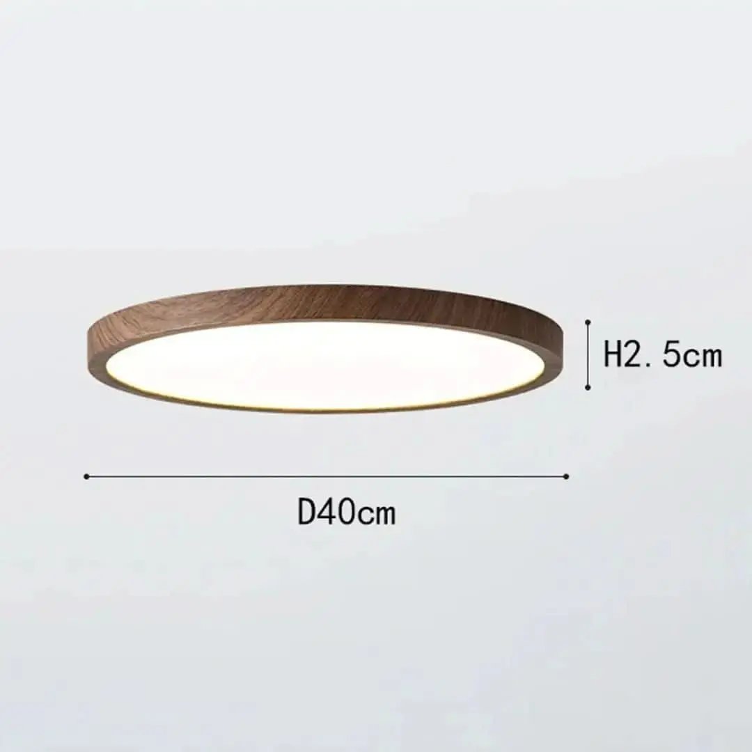 Plafon Led Sobrepor Redondo Wooden - Minha loja