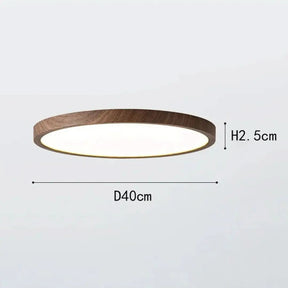 Plafon Led Sobrepor Redondo Wooden - Minha loja