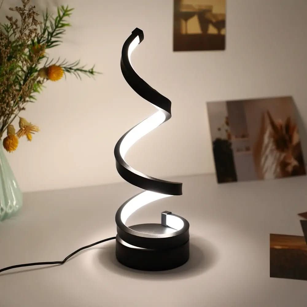 Luminária Abajur De Mesa Ondular Led Nórdico - Minha loja