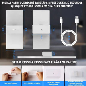 Arandela De Parede Transparente Com Sensor De Movimento – Segurança e Modernidade - Minha loja