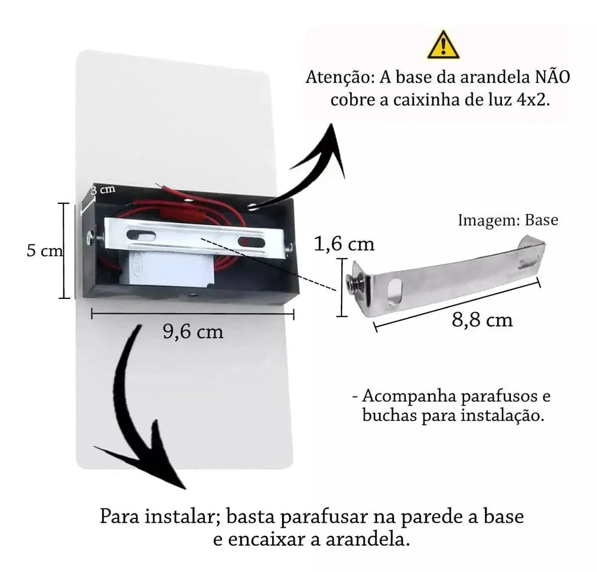 Arandela De Parede Transparente Com Sensor De Movimento – Segurança e Modernidade - Minha loja