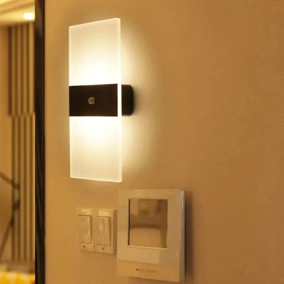 Arandela De Parede Transparente Com Sensor De Movimento – Segurança e Modernidade - Minha loja