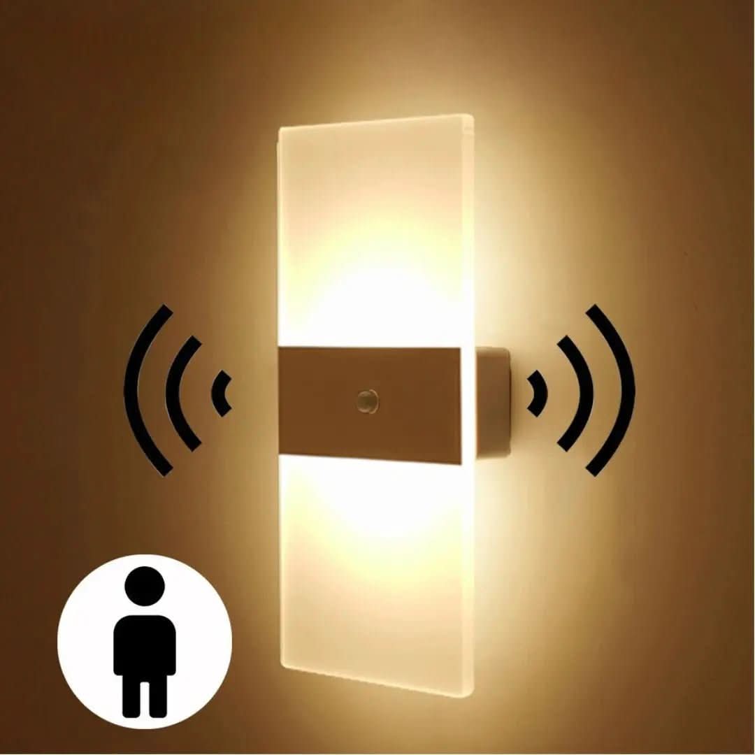 Arandela De Parede Transparente Com Sensor De Movimento – Segurança e Modernidade - Minha loja