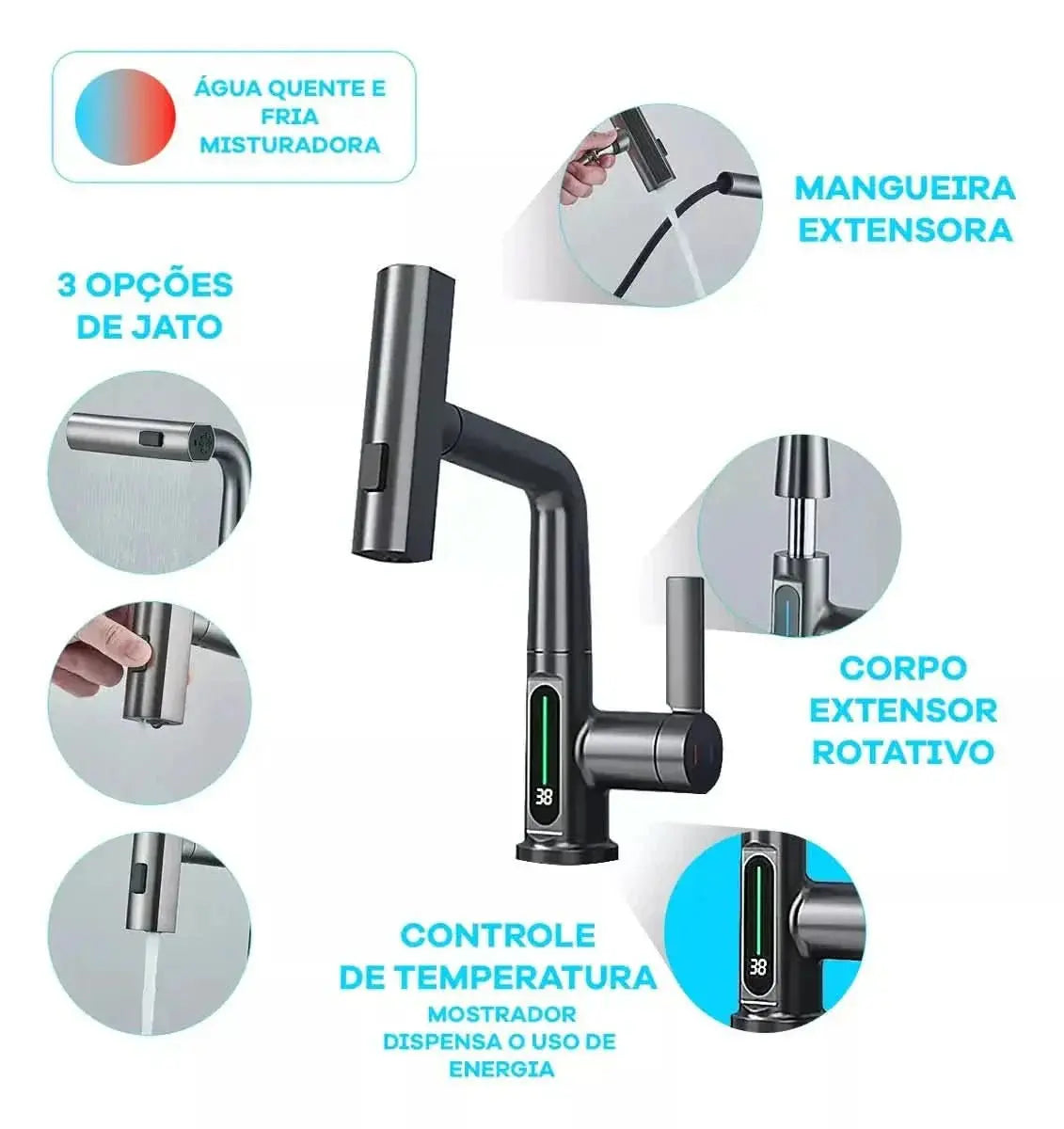 Digitaler Gourmet-Wasserhahn mit Temperatursensor - Mein Shop