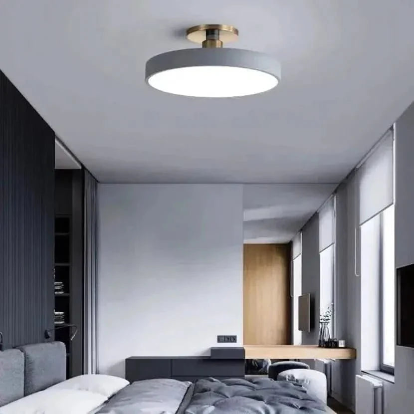 Plafon De Led Redondo Sobrepor Modelo Nórdico – Iluminação Moderna e Eficiente - Minha loja