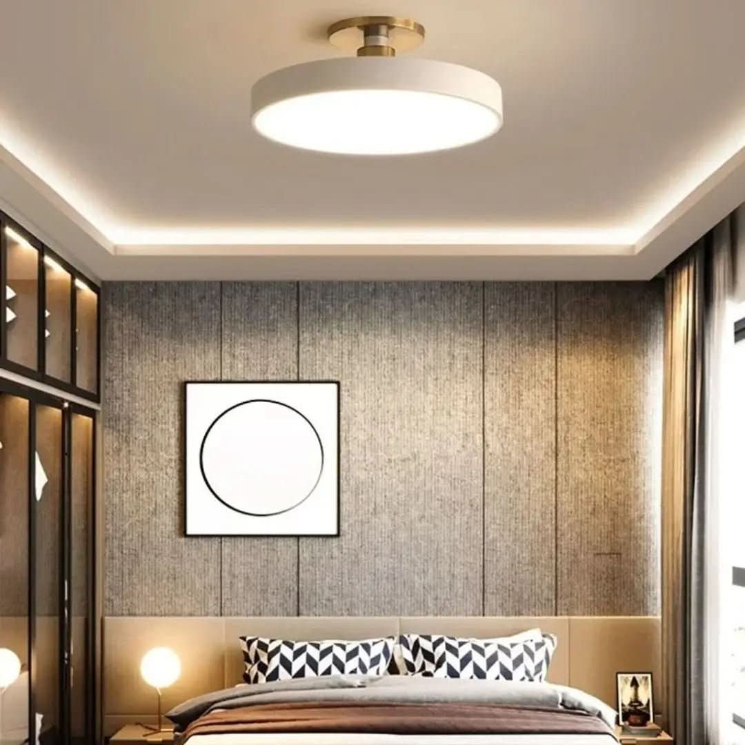 Plafon De Led Redondo Sobrepor Modelo Nórdico – Iluminação Moderna e Eficiente - Minha loja