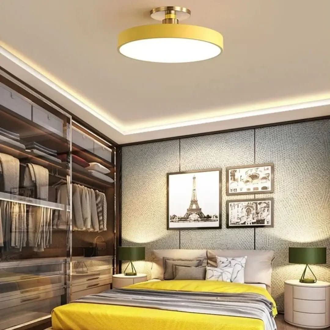 Plafon De Led Redondo Sobrepor Modelo Nórdico – Iluminação Moderna e Eficiente - Minha loja