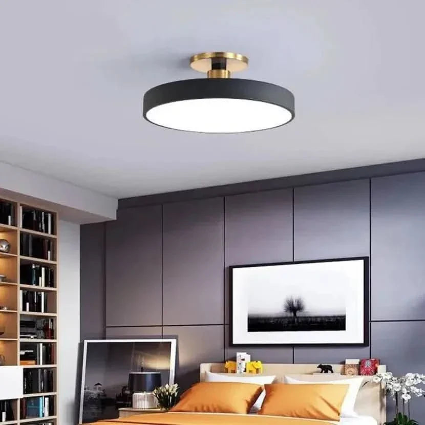 Plafon De Led Redondo Sobrepor Modelo Nórdico – Iluminação Moderna e Eficiente - Minha loja