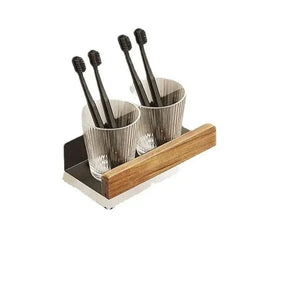 Prateleira Para Banheiro Madeira Maciça Punch-Free - Minha loja