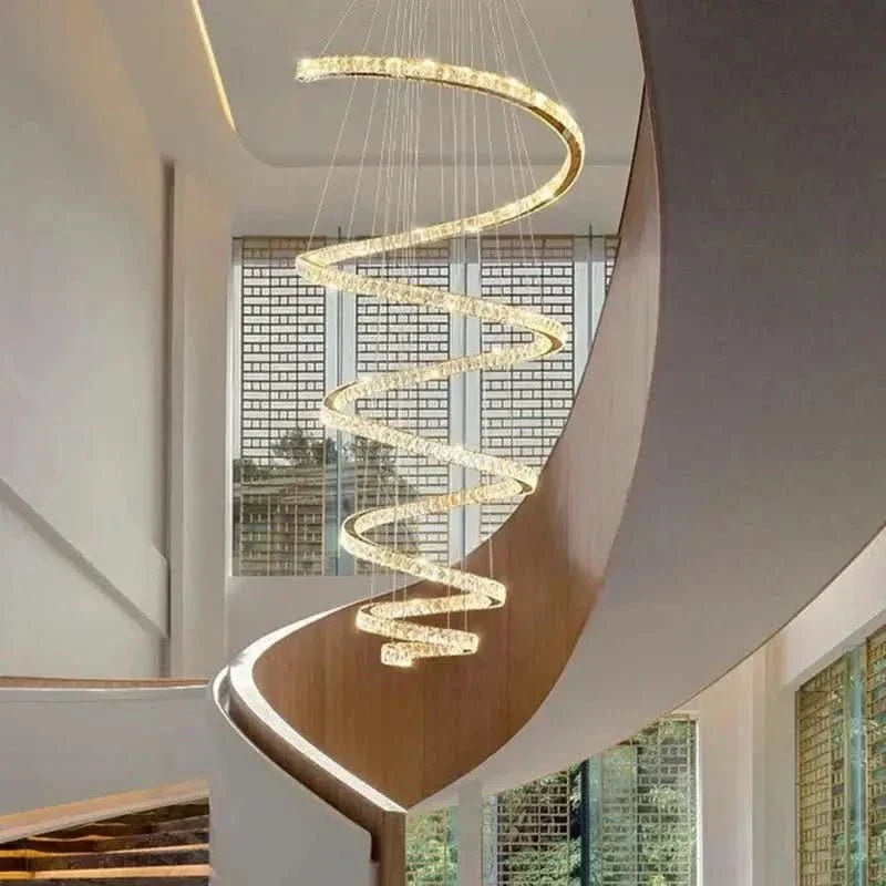 Lustre Circular Cristal Moderno Pendente Para Sala De Jantar - Minha loja
