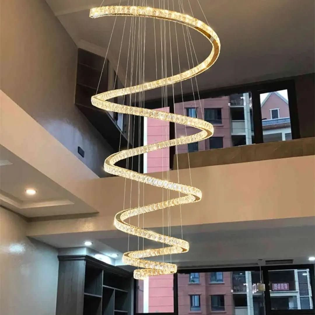 Lustre Circular Cristal Moderno Pendente Para Sala De Jantar - Minha loja