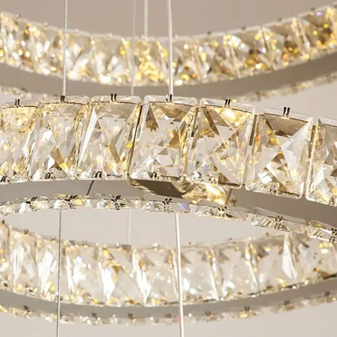 Lustre Circular Cristal Moderno Pendente Para Sala De Jantar - Minha loja