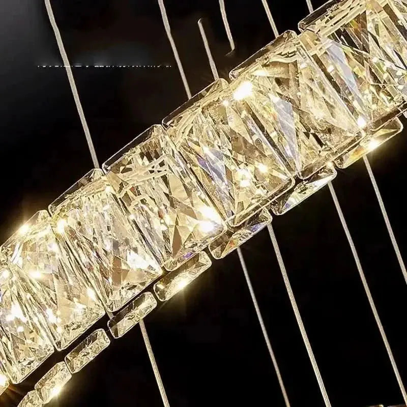 Moderner runder Kristall-Kronleuchter für das Esszimmer – Mein Shop