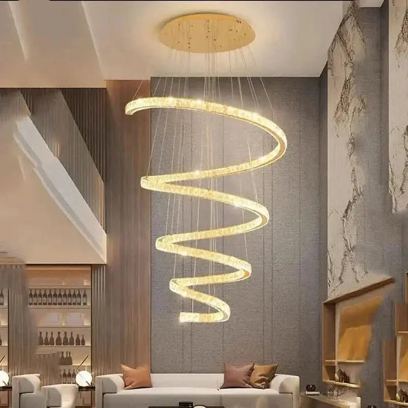 Moderner runder Kristall-Kronleuchter für das Esszimmer – Mein Shop