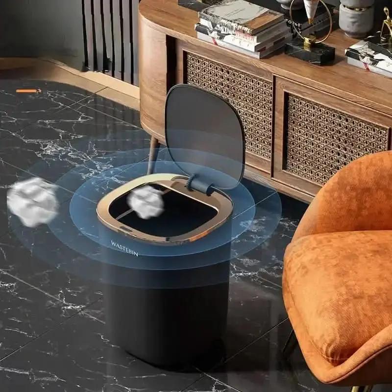 Automatischer Abfallbehälter mit Sensor für Badezimmer – Mein Shop