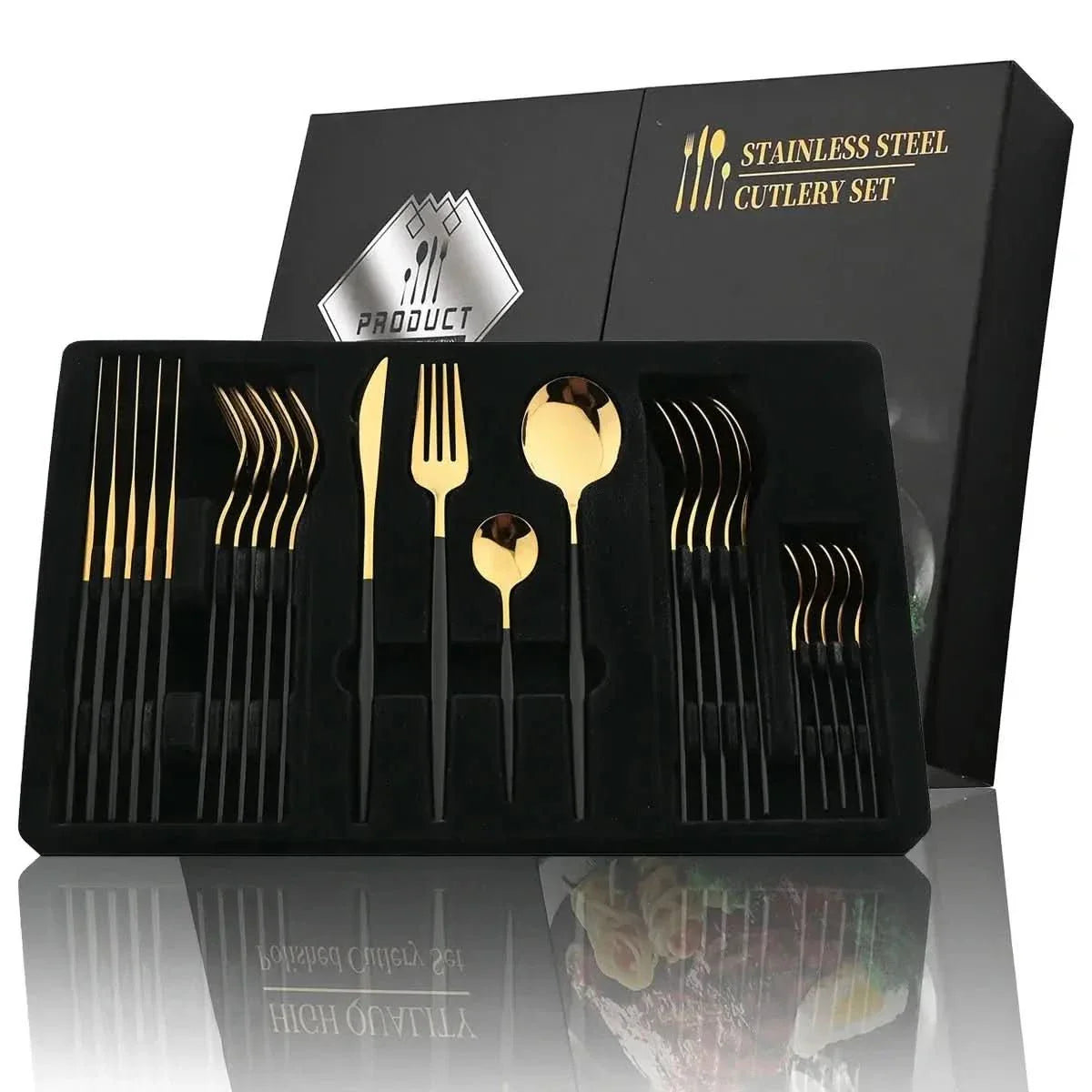 Conjunto De Talheres Aço Inoxidável 24pcs - Minha loja