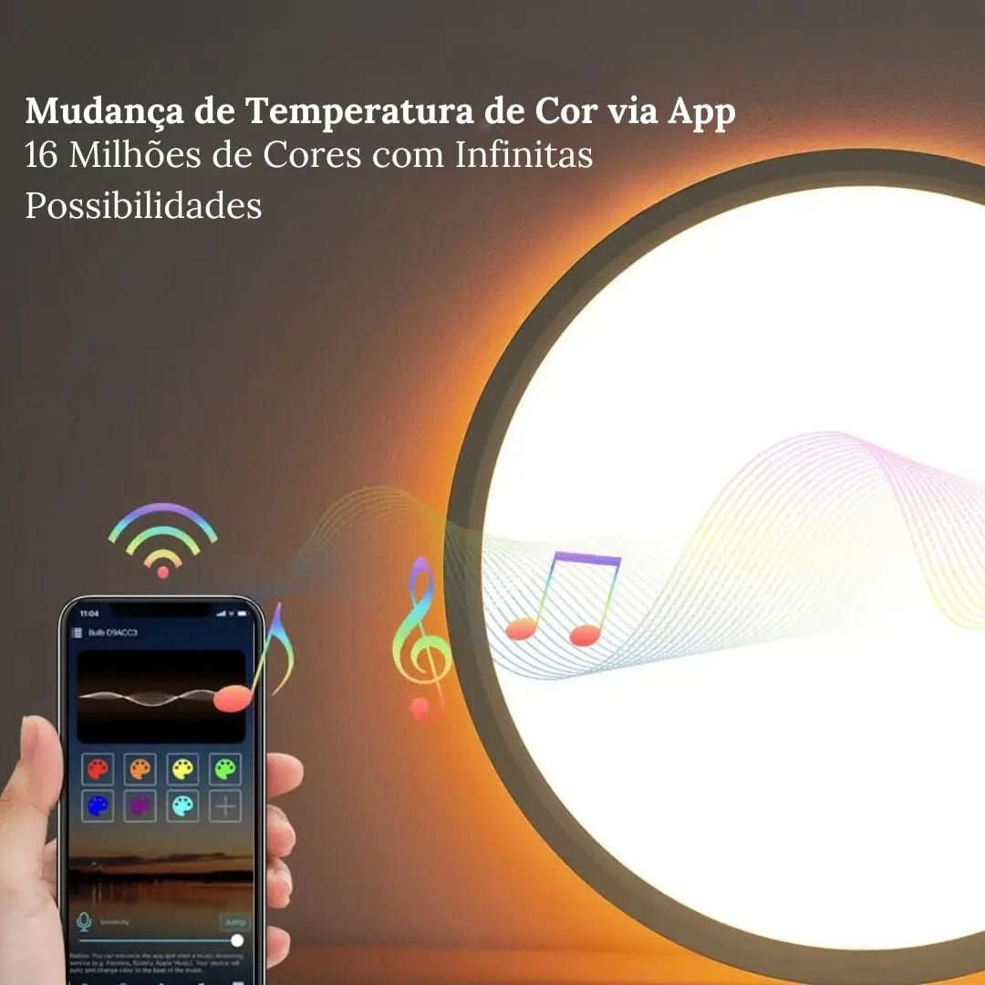 Luminária de Teto Plafon LED Redondo Inteligente - Compatível com Alexa e Google Home - Minha loja