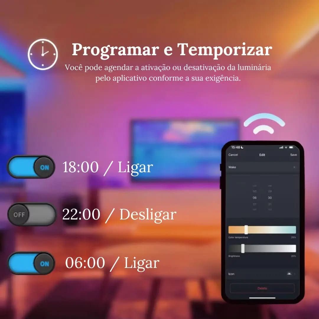 Luminária de Teto Plafon LED Redondo Inteligente - Compatível com Alexa e Google Home - Minha loja