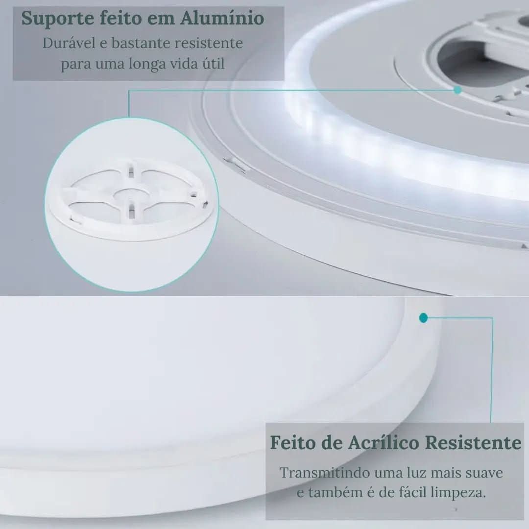 Luminária de Teto Plafon LED Redondo Inteligente - Compatível com Alexa e Google Home - Minha loja